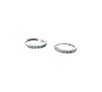 Trendy Earrings - Classic Circle Turquoise Hoop Earrings Real 925 Sterling Silver Fashion Earring For Women Vintage Party Jewelry Gifts