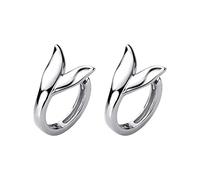 Trendy Earrings - Elegant Fox Tail Hoop Earrings For Women Real 925 Sterling Silver Mermaid Jewelry Fashion Female Charm Earring