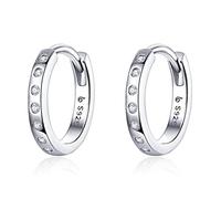 Trendy Earrings - Hoop Earrings For Women 925 Sterling Silver Minimalist Simple Circle Earing Real Silver Fashion Jewelry