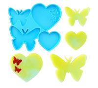 Trendy Earrings Pendant Mold Heart Butterfly Shaped Epoxy Resin Jewelry Accessories Casting Molds for Lovers Silicone Mold for Pendants