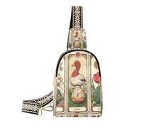 trendy Easter Duck Tarot Cards Victorian Patterned Egg sling bag men waterproof travel bags for women for day pack, Easter Duck Tarot Cards Victorian patterned egg, One Size