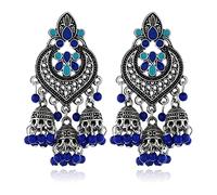Trendy Ethnic Style Earrings Jhumki Drop Earrings Gypsy Bell Tassel Dangle Earrings Jewelry Decor Gift in for Girls