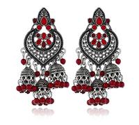 Trendy Ethnic Style Earrings Jhumki Drop Earrings Gypsy Bell Tassel Dangle Earrings Jewelry Decor Gift in for Girls