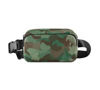 Trendy Fanny Pack Waist Bag for Men Women Small Sling Chest Bag with Adjustable Strap for Workout Running Hiking Army Camouflage Pattern