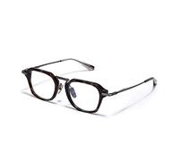 Trendy Fashion Gentlemen's Glasses Frame Pure Titanium Acetate Retro Anti Blue Light Eyeglasses Handmade Designer Spectacle,Anti Blue Light,Black,Blue