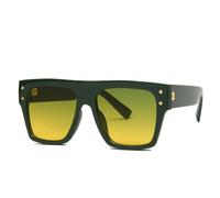 Trendy Fashion Luxury Oversiezed Square Sunglasses For Women Men Vintage Black Gradient Sun Glasses Flat Eyewear
