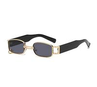 Trendy Fashion Retro Square Sunglasses Woman Vintage Travel Small Rectangle Sun Glasses For Female Metal Punk Style