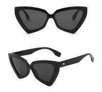 Trendy Fashion Style For Women's Sunglasses Vintage Retro Cat Eye Shape Male Female Sun glasses Sunglasses Men For Women,Black Gray