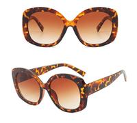Trendy Fashion Style For Women's Sunglasses Vintage Retro Oval Shape Sun glasses Male Female UV Protection Sunglasses For Women,Leopard