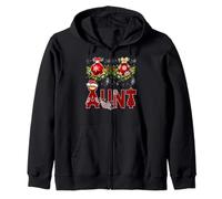 Trendy First Xmas As An Aunt His And Hers Xmas Tinsel Tits Zip Hoodie