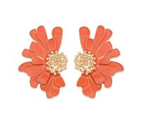 Trendy Floral Design Zinc Alloy Enamel Dangle Earrings For Women - Simple And Fresh Flower Jewelry(StyleB)