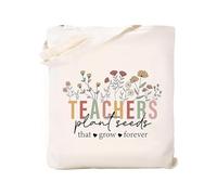 Trendy Flower Letter Printed Canvas Bag with Handles Zippered Storage Pouches Cosmetic Handbag for Women 7.87x5.9Inch Modern Floral Print Handbag