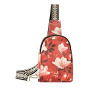 trendy Flowers Red Simple bag for men waterproof fanny pack cross body for hiking