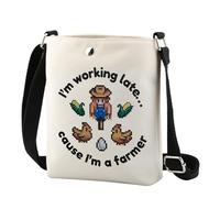 Trendy Gaming Gift Video Game Gift Stardew Gift I’m Working Late Cause I’m a Farmer Gaming Gift for Sister (Farmer Cr UK)