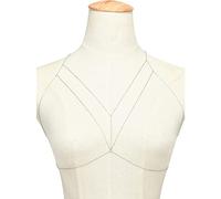 Trendy Geometric Gold Silver Color Body Chains for Women Lady Sexy Chest Chain Bikini Body Jewelry Necklace