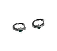 Trendy Geometric Star Hoop Earrings For Women Copper Minimalist Round Earring Clip Statement Jewelry Accessories Hoop Earrings Men
