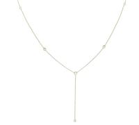 Trendy Gold Y-Shaped Lariat Necklace: Dainty Long Necklace with CZ Simple and Cute Drop Design Nice Processing