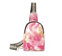 trendy Golden Peach Waves Marble leather crossbody bags leather crossbody bags fanny pack for day pack