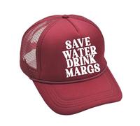Trendy Graphic Trucker Hat for Sports Comfortable Breathable Mesh Back Adjustable Snapback Cap for Men Women (Red, One Size)