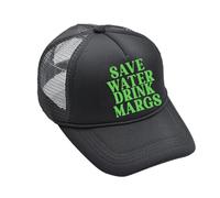 Trendy Graphic Trucker Hat for Sports Comfortable Breathable Mesh Back Adjustable Snapback Cap for Men Women (Black, One Size)