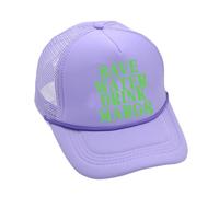 Trendy Graphic Trucker Hat for Sports Comfortable Breathable Mesh Back Adjustable Snapback Cap for Men Women (Purple, One Size)