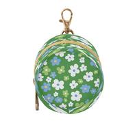 Trendy Green White and Blue Flowers Infants Baby Pacifier Case with Zipper and Clip Change Purse Key Holder, Everything Storage pouching Protector de chupones para