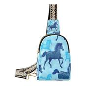 Trendy Hand-drawn Horse Electric Blue (keyword) (prop1) (longword) for (scenario)