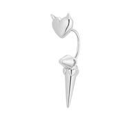 Trendy Heart Devil Wing Ear Nail Cool Punk Heart Ear Studs Ear Jewelry Elegant Devil Heart Ears for Girls