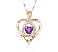 Trendy Heart Necklace With Birth Stone Zircon Pendant Adjustable Length Neckchain Unique Gift Trendy Women's Jewelry Unique Her