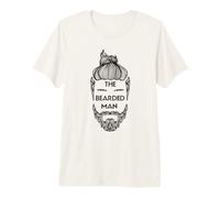 Trendy Hipster Man Bun The Bearded Man Beards Premium T-Shirt