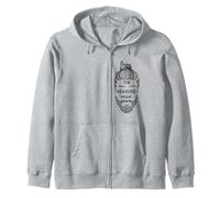 Trendy Hipster Man Bun The Bearded Man Beards Zip Hoodie