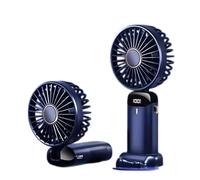 Trendy Hive Cat Claw Mini Fan - USB Rechargeable, 5-Speed LED Fan with Foldable Design & Phone Stand - Compact Desk & Travel for Home or Outdoors (Blue)
