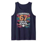 Trendy I Survived 67 Days of School Meme Six Seven Brain Rot Tank Top