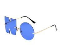 Trendy Irregular Sunglasses - Irregular Rimless Sunglassess | Women Trendy | 2023 Summer Letter No Novelty Glasses Comfortable Glasses Anti-UV For Beach Party