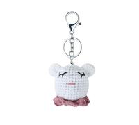 Trendy Keychain Cartoon Bunnys Pendant Rings Handmade Crocheted Keyring Decoration For Bags Keys Cameras Animal Lover's Accessory