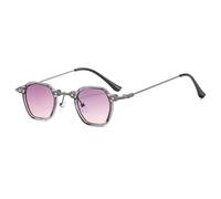 Trendy Kleine quadratische Sonnenbrille zum Fahren, Sonnenbrille für Damen und Herren, Metallrahmen, UV400-Schutz