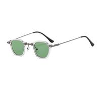 Trendy Kleine quadratische Sonnenbrille zum Fahren, Sonnenbrille für Damen und Herren, Metallrahmen, UV400-Schutz