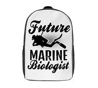 Trendy Knapsack Marine Scuba Diving Biology School Backpack Adjustable Straps Rucksack for Travel, Hiking, Work, 42X32X14Cm