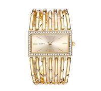 Trendy Ladies Bracelet Watch Fashion Europe and The States Quartz Square Female Watch Womens Analog Watch (Gold, One Size)