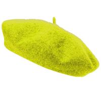 Trendy Lane Classic Wool Beret - Plain Solid Colour French Style Hat for Men & Women (1P, Yellow)