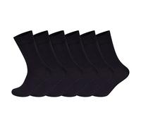 Trendy Lane Women’s Cotton Socks - 6 Pairs | Black with Multicoloured Heels & Toes | Soft, Comfortable Everyday Socks | UK Size 4-8 (6P, Black)