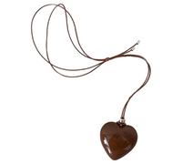 Trendy Large Heart Pendant Necklace Unique Heart Choker Necklace Adornment Beautiful Clavicle Chain For Daily Wear Adjustable Leather Rope Chain