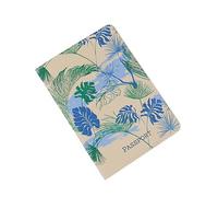 Trendy Leaf Digital Print PU Travel Wallet For Passport And Card Storage Compact Card Holder For Passports And IDs