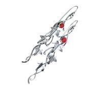 Trendy Leaf Vine Crystal Dangle Earrings Comfortable Ear Pendant Nature Inspired Ear Clothing Jewelry for Fashion Lovers