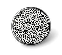 Trendy Leopard Pattern Round Badge Pin Metal Memorial Brooch Button Lapel Pins for Backpack Wedding