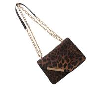 Trendy Leopards Print Handbag With Chain Shoulder Strao PU Leather Crossbody Bags For Parties And Casual Outings Women's Bag