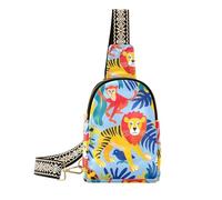 trendy Lion Tigers Monkey body bags for cute fanny packs crossbody bags for hiking