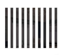 Trendy Long Strip Acrylic Mirror Mosaic Wall Stickers 10Pcs for Stylish Room Transformations (black)