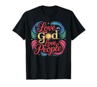 Trendy Love God Love People Shirt Love God Shirts Christian T-Shirt