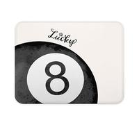 Trendy Lucky 8 Ball Mouse Pad, Funky Preppy Black 8 Ball Mouse Pads For Work Wireless Mouse Computers Laptop Desk Accessories, Girly Office Supplies, 7.9X9.4 Inch